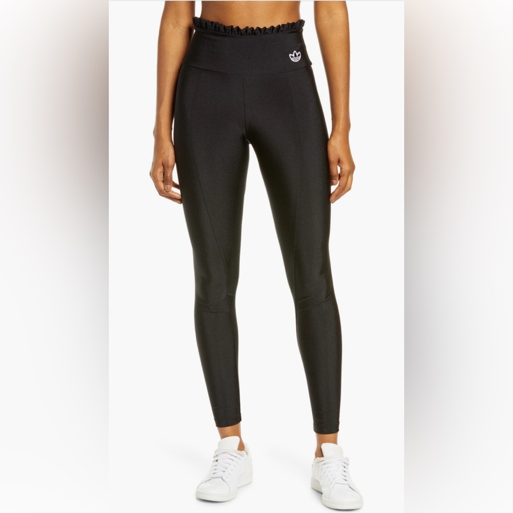 Adidas original shiny High Ruffle waist leggings